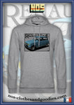 sweat capuche unisex Renault 4L bleu clair 1964