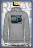 sweat capuche unisex Renault 4L bleu clair 1964