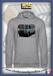 sweat capuche unisex Renault 4L bleu clair 1966