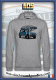 sweat capuche unisex Renault 4L bleue originale