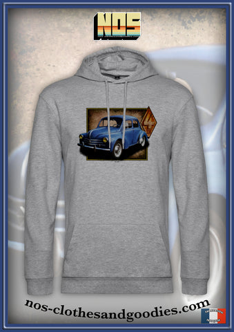 sweat capuche unisex Renault 4CV trois moustaches
