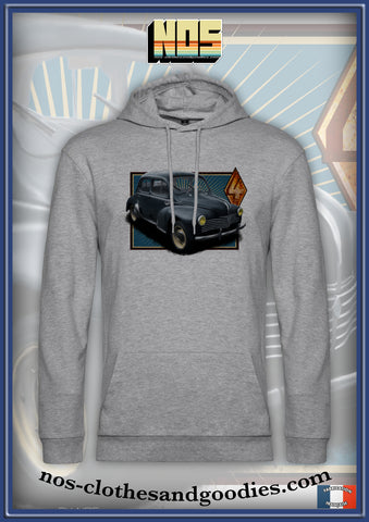 sweat capuche unisex Renault 4CV six moustaches
