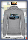 sweat capuche unisex Renault 5 L bleu 1974