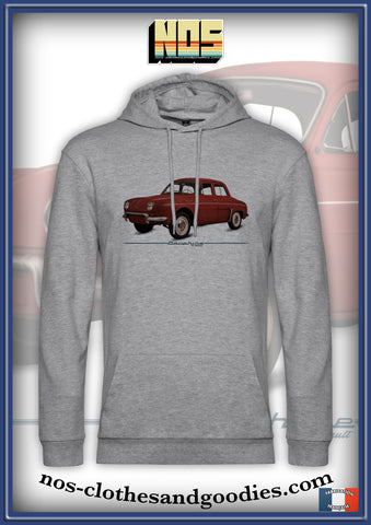 sweat capuche unisex Renault Dauphine rouge 1961
