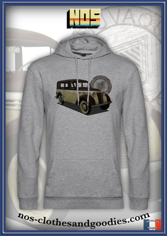 sweat capuche unisex Renault Juvaquatre bi color