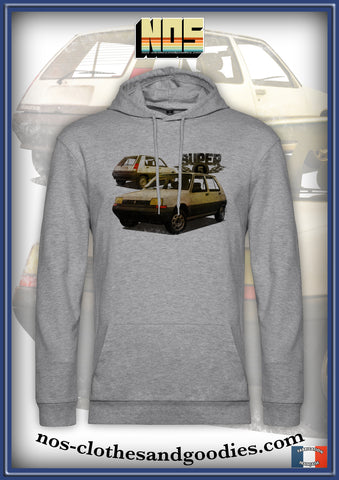 sweat capuche unisex Renault super 5 av/ar 1986