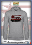 sweat capuche unisex Renault super 5 étoile ( bleu et rouge)
