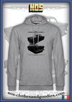 sweat capuche unisex Simca Ariane 4 noire av/ar