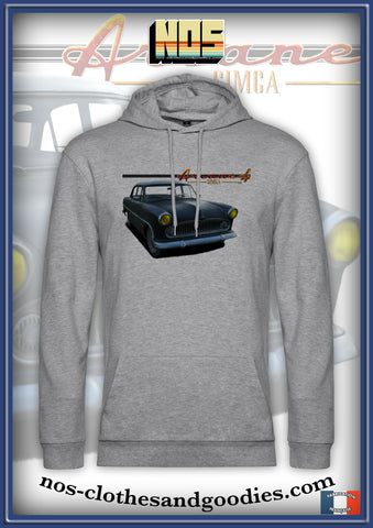 sweat capuche unisex Simca Ariane 4 grise