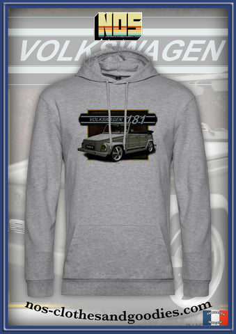 Sweat capuche unisex VW 181 gris