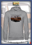 Sweat capuche unisex VW combi T3 orange mandala