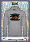 Sweat capuche unisex VW caddy sun et palmiers california