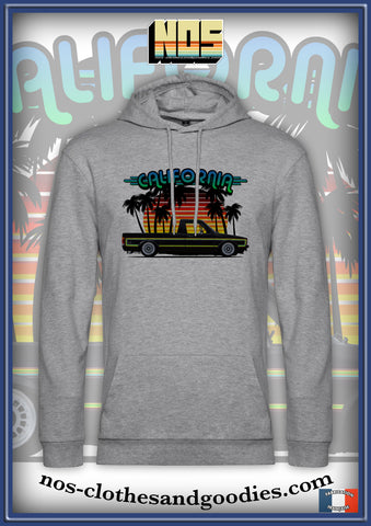 Sweat capuche unisex VW caddy sun et palmiers california