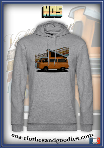 Sweat capuche unisex VW combi T2 camper orange