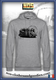 Sweat capuche unisex VW cox cabriolet type 15 noir et blanc