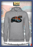 Sweat capuche unisex VW cox rusty bleu