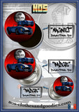 Badge / magnet / porte clé décapsuleur  AC Cobra 427 S/C  1966 "S"