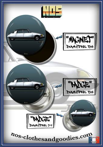 Badge/magnet/porte clé décapsuleur Citroën DS 21 pallas "profil"