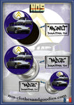 Badge/magnet/porte clé décapsuleur Citroën DS 21 Pallas grise chevron