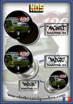 Badge/magnet/ porte clé décapsuleur Fiat 126 av/ar verte