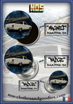 Badge / magnet / porte clé décapsuleur Ford ranchero blanc arrière 1963