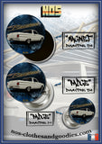 Badge / magnet / porte clé décapsuleur Ford ranchero blanc arrière 1963