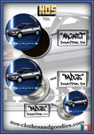 Badge / magnet / porte clé décapsuleur HONDA CRX MK2 grise