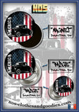 badge/magnet/porte clé décapsuleur hot rod grunge black