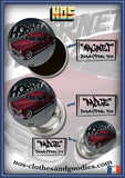 Badge / magnet / porte clé décapsuleur Hudson Hornet rouge