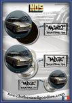 Badge/magnet/ porte clé décapsuleur Peugeot 404 coupé injection 1964
