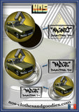 Badge /Magnet / porte clé décapsuleur Renault 12 verte