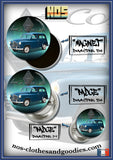 Badge /Magnet/ porte clé décapsuleur  Renault colorale bleue