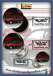 Badge /Magnet / porte clé décapsuleur Renault super 5 étoile ( bleu et rouge)
