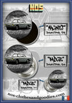 Badge / magnet / bottle opener key ring VW Karmann type 34 gray 