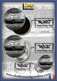 Badge / magnet / bottle opener key ring VW Karmann type 34 gray 