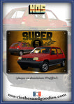 Plaque métal décorative Renault super 5 av/ar 1986 2 VERSIONS DISPONIBLES