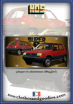 plaque métal type immatriculation us  renault super 5 av/ar 1986