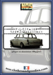plaque métal type immatriculation US VW Notchback type 3 blanc arrière