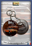 Badge / magnet / bottle opener key ring BMW E9 3.00 CSL 2800 orange