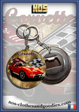 Badge /magnet/ porte clé décapsuleur Chevrolet corvette C3