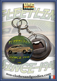 Badge/magnet/bottle opener key ring Chevrolet fleetline aerosedan 1942