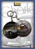 Badge/magnet/porte clé décapsuleur Citroën 2CV charleston grise chevron