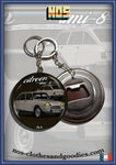 Badge/magnet/porte clé décapsuleur Citroën Ami 8 beige av/ar 1974