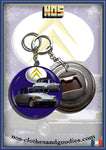 Badge/magnet/porte clé décapsuleur Citroën DS 21 Pallas grise chevron