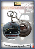 Badge / Magnet / bottle opener key ring Fiat topolino 500A black