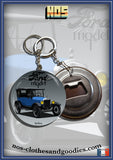 badge/magnet/porte clé décapsuleur Ford T Touring bleue