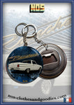 Badge / magnet / porte clé décapsuleur Ford ranchero blanc arrière 1963