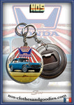 Badge / magnet / porte clé décapsuleur HONDA S800 bleue