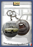 Badge /Magnet/ porte clé décapsuleur  Panhard Dyna Z verte
