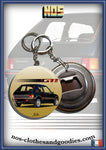 Badge / magnet/porte clé décapsuleur Peugeot 205 GTI noire arrière